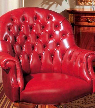 Sillón despacho piel giratorio Gialos, detalle