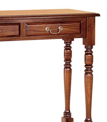 Consola clásica en caoba 2 cajones Nome, detalle