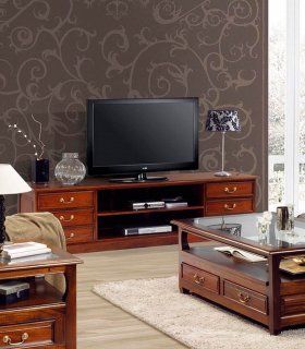 Muebles de TV 6 cajones en caoba Bañeres, salón