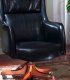 Sillón piel giratorio Corlune grande, detalle