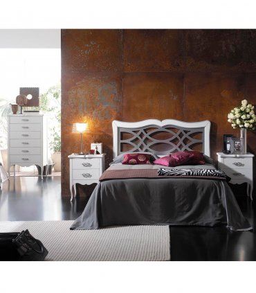 Dormitorio blanco clásico Belsa, dormitorio
