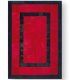 Alfombra de piel Rojo y Negro