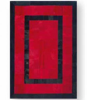 Alfombra de piel Rojo y Negro