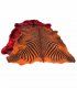 Alfombra Piel Cebra Rojo y Naranja