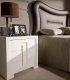 Mesita de noche blanca contemporánea Santer