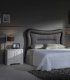 Mesita de noche blanca contemporánea Santer, dormitorio