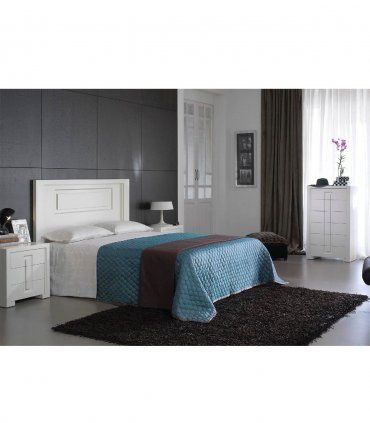 Dormitorio contemporáneo blanco Santer, dormitorio