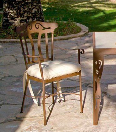 Sillón de jardín de hierro Mellea