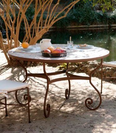 Mesa de jardín redonda Idara