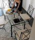 Mesa de forja y cristal Casimiro