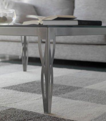 Mesa de rincón de forja Tobit, detalle