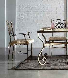 Mesa de comedor de forja Idara, detalle