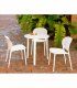 Mesa auxiliar blanca de jardín Malta