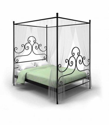 Cama con dosel forja Ebira