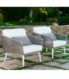 Sillón de cuerda para jardín Gaspard