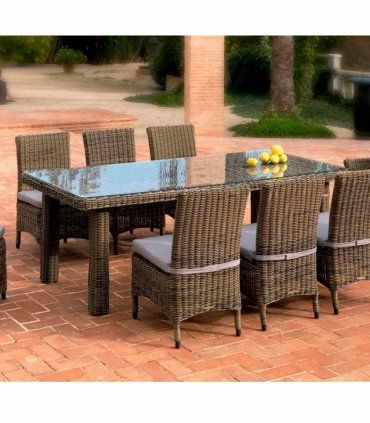 Mesa de comedor para terraza y jardín Elma