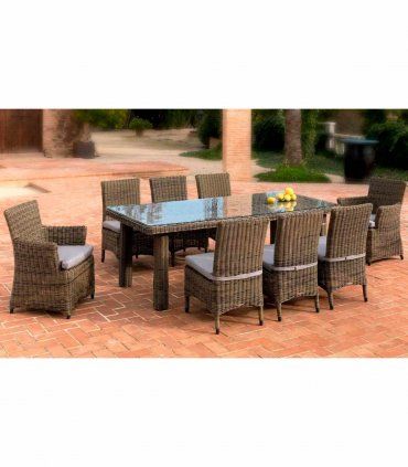 Mesa de comedor para terraza y jardín Elma