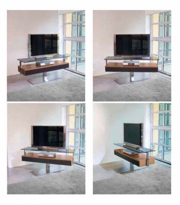 Mueble TV moderno lacado negro Orlando