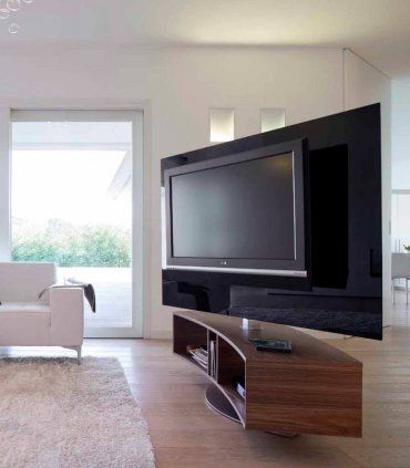 Mueble TV moderno Zenobia lacado blanco