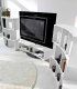 Mueble TV moderno Zenobia lacado blanco