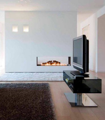 Mueble TV cristal Daniel, cristal fume con estructura en acero