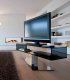Mueble TV cristal Daniel, cristal fume con estructura en acero