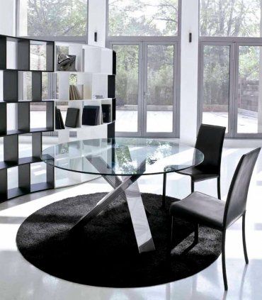 Mesa de cristal redonda Oretana