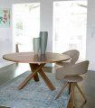 Mesa de comedor redonda madera Oretana