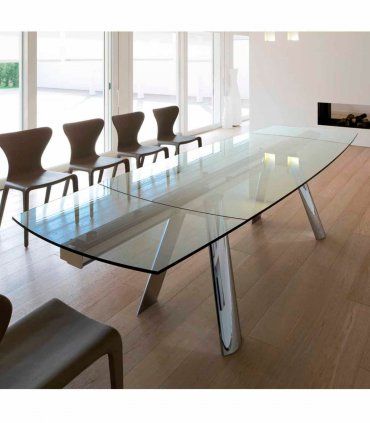 Mesa de cristal extensible Toris