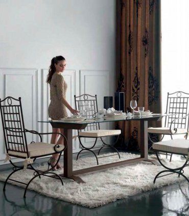 Mesa de comedor de forja Medir, comedor