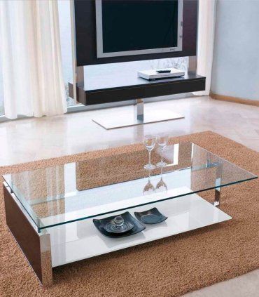 Mesa de centro de cristal Eulalia