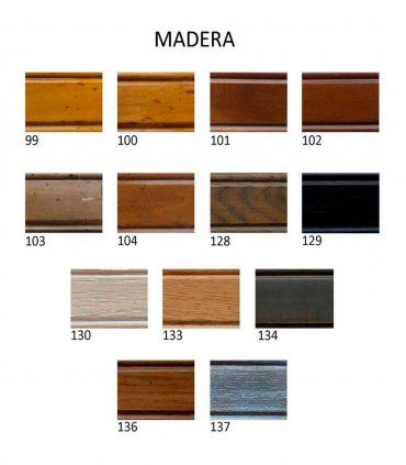 Vitrina expositora clásica Tasel, acabados madera