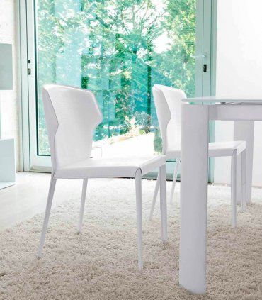 Silla moderna de piel Birila