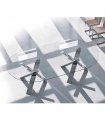 Mesa de comedor ovalada cristal Izaña
