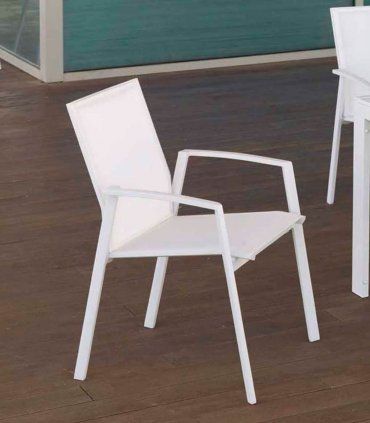 Sillón de jardín blanco Gandía