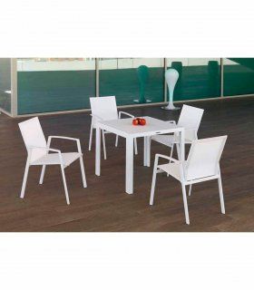 Sillón de jardín blanco Gandía