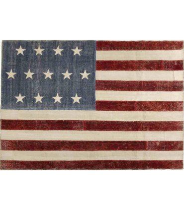Alfombra de lana Bandera USA en Ámbar Muebles