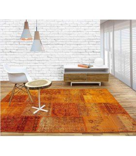 Alfombra de lana Patchwork Arancio en Ámbar Muebles
