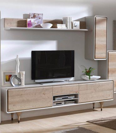 Mueble de TV nórdico Eskara, natural