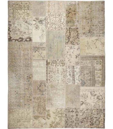 Alfombra de lana Patchwork Beige en Ámbar Muebles