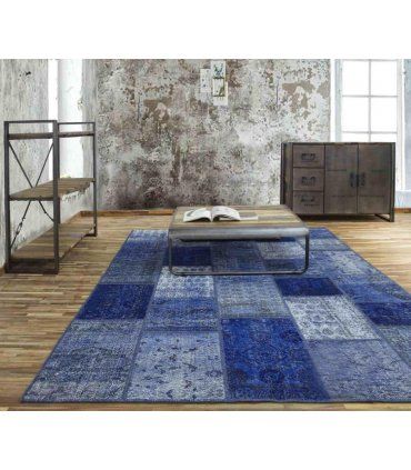 Alfombra de lana Patchwork Blue en Àmbar Muebles