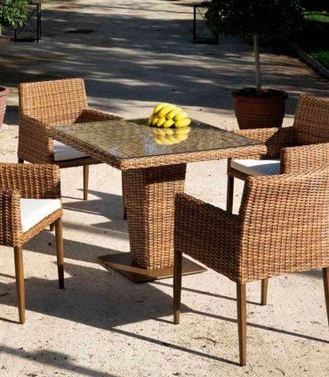 Mesa comedor de jardín cuadrada Agadir