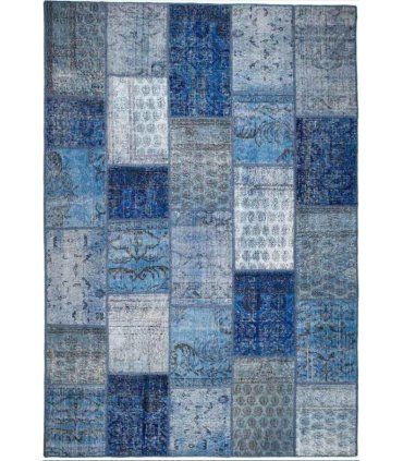 Alfombra de lana Patchwork Blue en Àmbar Muebles