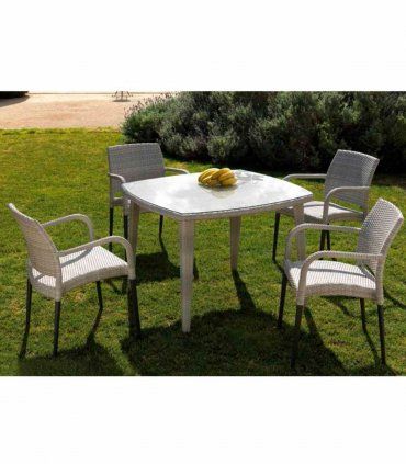 Mesa de exterior Mónaco cuadrada