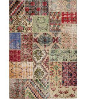 Alfombra de lana Patchwork Deco