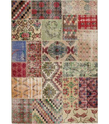 Alfombra de lana Patchwork Deco en Ámbar Muebles