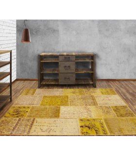Alfombra de lana Patchwork Giallo en Ámbar Muebles