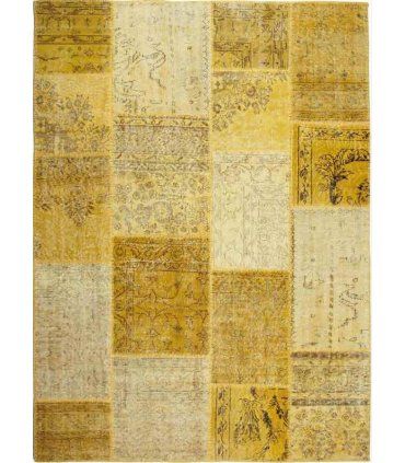 Alfombra de lana Patchwork Giallo en Ámbar Muebles
