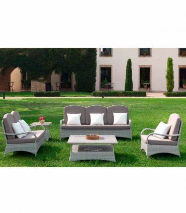 Sillón rattán blanco Mónaco