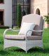 Sillón rattán blanco Mónaco